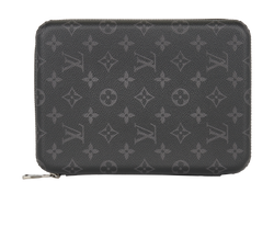 Louis Vuitton iPad Cover, Coated Canvas, Monogram Eclipse, B/DB, MIF, 3*